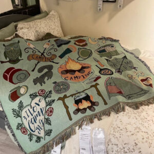 American Retro Bohemian Chenille Camping Blanket - Decorative Sofa Cover & Picnic Tapestry