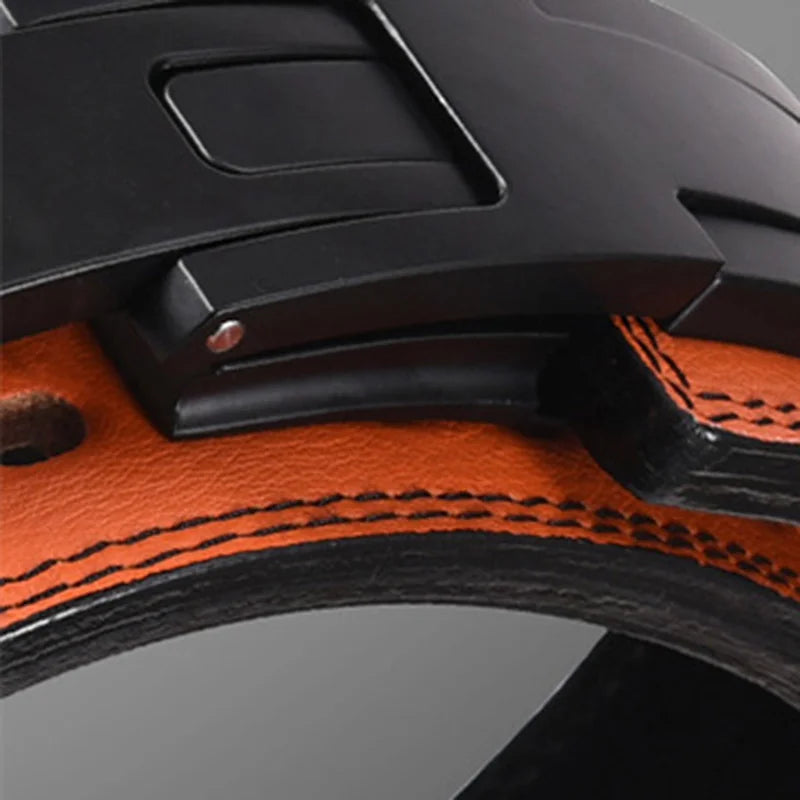 Fitness Strong Belt Squat Training Hard Pull Cowhide Powerlifting Belt Lever Buckle Weightlifting Strength Belt Waist Protector - Image 10