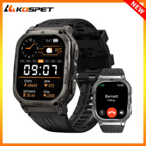 Original KOSPET TANK M3 Smartwatch - Rugged AMOLED Fitness Watch with Bluetooth Calling & AI Voice (480mAh Battery)