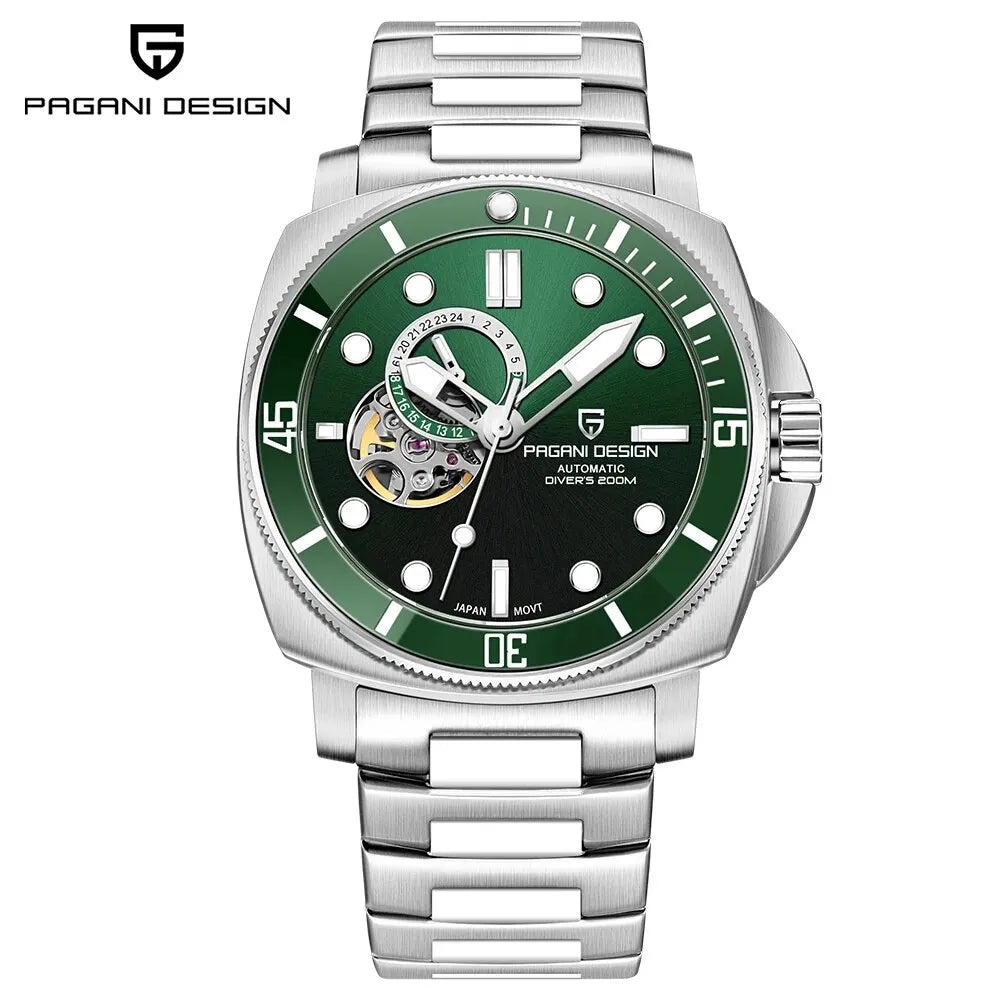 PAGANI DESIGN Brand Sports Men Mechanical Watch Fashion Sapphire 200M Waterproof Automatic Timecode Relogio Masculino 2024 New - Image 2