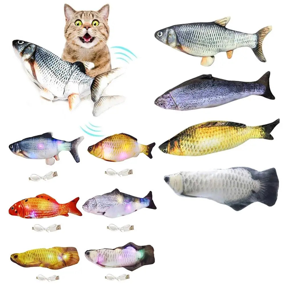 Interactive Electric Plush Fish Toy - Realistic Dancing USB Rechargeable Pet Chew Toy - Image 5