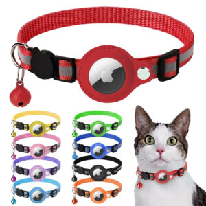 Reflective Airtag Case Collar for Cats and Dogs